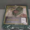 ZOBER Christmas Ornament Storage Box - Stores 128 3" Ornaments with Individual Trays - Tear Proof 600D Oxford Fabric - ornament organizer storage box, Durable Christmas Containers Holder - Green