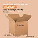 BOX USA Shipping Boxes Medium 20"L x 20"W x 20"H 10-Pack - Corrugated Cardboard Box for Moving, Mailing, Packing, Packaging and Storage