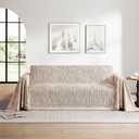 Couch Cover for Dogs Washable Couch Covers for 2 Cushion Couch, Orange Chenille Sectional Couch Covers L Shape Sofa Cover, Furniture Protector for Kids, Pets, 71"x134"