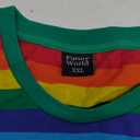 Funny World Rainbow Striped Shirt Men Long Sleeve Pride T Shirts, XX-Large