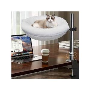 Cat Bed for Desk, Cat Perch for Desk | 360° Rotating, Height Adjustable