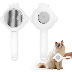 Zoocozy Cat Brush for Shedding, Dog Deshedding Brush, Pet Hair Removal Tool for Puppy Pitten(White)