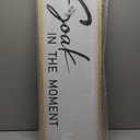 Soak in the Moment Wooden Sign Framed Wall Art, Rustic Horizontal Motivational Bathroom Quote Wood Plaque above the Bathtub, 32''12'' Farmhouse Long Inspirational Shower Room Saying Wood Sign Wall Decor