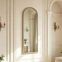 Arched Full Length Mirror,16x47" Gold Dressing Floor Long Full Body Mirror