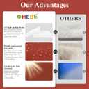 HEBE Outdoor Chair Cushions Set 22 x 22 Inch Waterproof Deep Seat Patio Cushion for Patio Furniture with Fade Resistant, Removable Cover & Handle for Sofa Couch, Wine Red