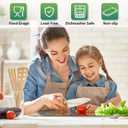 Seelenruhe Tempered Glass Cutting Board for Kitchen Counter, 16x20 inch Clear Cutting Board for Countertop, Non-Slip, Heat-Resistant, Easy to Clean, Kitchen Decoration