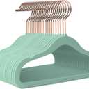 Baby Hangers Velvet 50 Pack-11.4 Inch,Baby Clothes Hanger Non Slip, Kid Hanger for Closet,Durable Infant/Toddler Hangers Teal Hanger