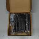 Ravinte 15 Pack Slim Square Bar Drawer Handles and Pulls - Black Kitchen Cabinet Hardware - Matte Black 4 Inch Center to Center Pulls