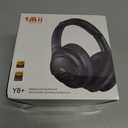 1Mii AI Y8+ Noise Cancelling Headphones Bluetooth 6.0, Over Ear Wireless LDAC Hi-Res Audio, 100H Playtime, Comfort Fit for Airplane Travel Home, AI Translation Voice Chat Custom EQ via App Black