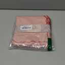 Scalloped Embroidery Cloth Napkins Set of 4 14"X14" Cotton Napkins for Potluck Party Wedding Table Decor (Square Pink with Red)