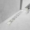 Linear Shower Drain, Shower Drain 36 inch with Removable Grate Cover, Professional AISI 304 Stainless Steel Shower Floor Drain, Shower Drain with Hair Catcher and Leveling Feet