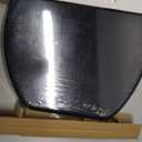 Black Round Toilet Seat Natural Wood Toilet Seat with Zinc Alloy Hinges, Easy to Install also Easy to Clean, Scratch Resistant Toilet Seat by Angol Shiold (Round, Black)
