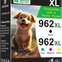 962XL Ink Cartridges Combo Pack Replacement Compatible for HP Ink 962 XL HP962XL HP962 Works with HP OfficeJet Pro 9010e 9012e 9014e 9015e 9018e 9019e 9020e 9022e 9025e 9028e Printers