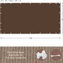 90% Outdoor Sun Shade Cloth, 6 x 12, Pergola, Deck, and Backyard Patio Sunshade with UV Protection, Heat Resistant HDPE Material, Reinforced Grommets (6x12 FT,Brown)
