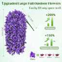 2 Pcs UV Resistant Artificial Flowers for Outdoors, Realistic Faux Silk Bougainvillea Flowers, Fake Hanging Plants for Porch Patio Balcony Decoration (Dark Purple)