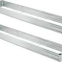 Foxlang 12x2x1ft(2 Pack) Galvanized Raised Garden Bed,Outdoor Planter Box Metal Patio Kit Planting Bed for Vegetables Flowers Herb,Silver