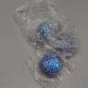 3-Pack Decorative Ball for Bowls, 2.4 Inch Mosaic Glass Balls Decorative Glass Orbs for Home Decor/Dining Tables/Wedding Party/Coffee Table/Centerpiece Decor [Blue White]