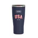 THERMOS Icon Series 24oz Stainless Steel Tumbler with Slide Lock Lid, Leakproof, Fits Cupholder, Dishwasher Safe, Griptec NonSlip Base, Keeps Drinks Hot 6 Hrs/Cold 22 Hrs, Navy USA
