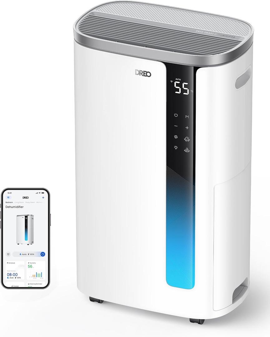 DREO 4500 Sq Ft Smart Dehumidifier, 1.85 Gal Water Tank, Energy Star 2025