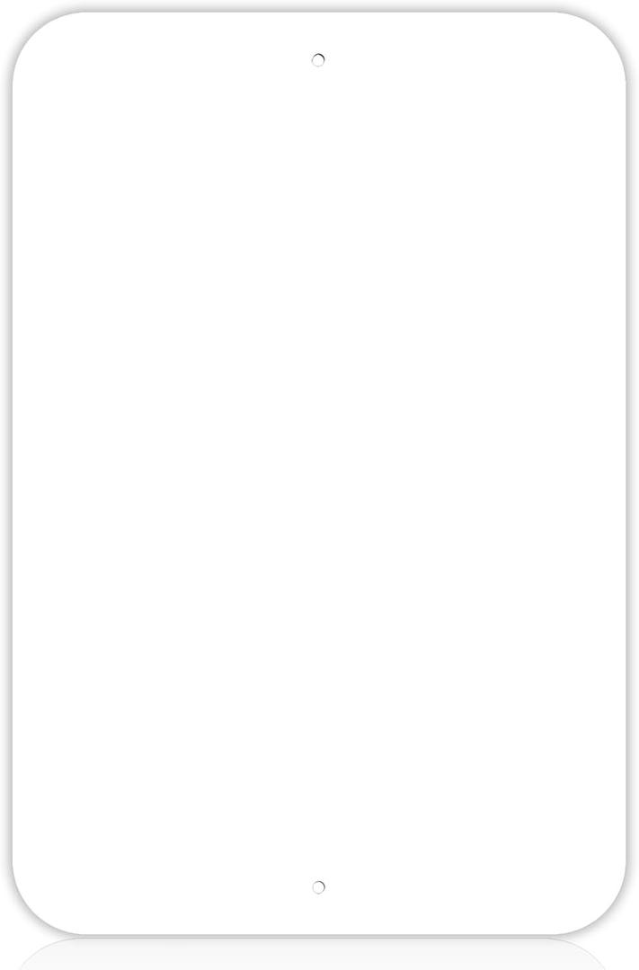 White Blank Metal Sign for Outdoor Indoor,18 x 12 Inches Rust Free Aluminum (Non-Reflective Aluminum without border)
