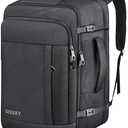 55L Carry On Backpack, Extra Large Travel Backpack for Men & Women, Expandable 60L Big Capacity Bag For Airplanes, Travel Gifts for Men Women, Fits 18.4 Inch Laptop, Luggage Suitcase Daypack, Black