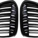 Astra Depot Glossy Black Dual Slats Kidney Grille Compatible with 2016-2018 BMW F48 F49 X1 sDrive18i sDrive20i xDrive25i sDrive16d sDrive18d sDrive20d