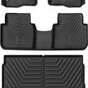 YITAMOTOR Floor Mats & Cargo Liner Fit for Honda CR-V 2025 2024 2023, All Weather TPE Custom Fit CRV (Include Hybrid Models) Floor Liners with Cargo Mat (Upper Position) Full Set, Black