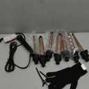 7 in 1 Curling Wand Set: Ohuhu Curling Iron Wand 7Pcs 0.35 to 1.25 Inch Interchangeable Ceramic Barrel Heat Protective Glove 2 Clips Dual Voltage Hair Curler Girl Women Mother's Day Gift Rose Gold