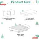 JSD Red Cars Christmas Kids Sheet Set Twin Size, 3 Piece Soft Holiday Printed Microfiber Bed Sheets Deep Pocket