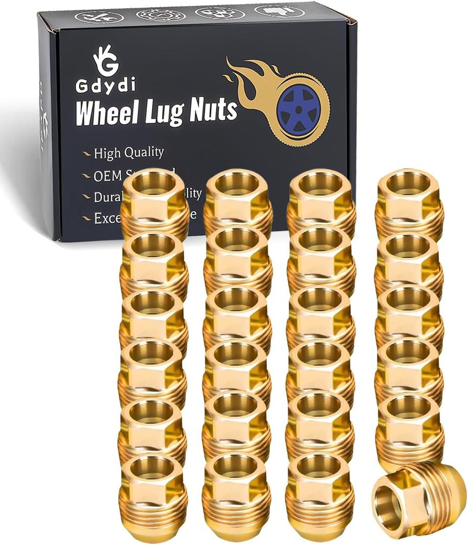 14mmx1.5 OEM Factory Wheel Lug Nuts Replacement for Sliverado Sierra 1500 Yukon Avalanche Suburban Express 1500/ K1500/ C1500 Escalade Traverse Yukon 14x1.5 Studs 6 Lug Wheel, Set of 24