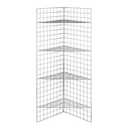 6ft Freestanding Grid Mesh Display Bundle With 2 x Panels, 4 x Wire Shelves