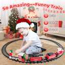 Christmas Train Set for Around The Tree Train Toys for Toddlers with Luxury Track & Glowing,Lights & Sound,Train Carriages & Tracks for 3 4 5 6 7 8+ Years Old Kids Decoration Indoor