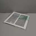 EZ-FLO 12 x 12 Inch (Duct Opening) Return Air Vent Cover for Wall or Ceiling, Solid Steel Return Air Grille, HVAC Vent Cover, White, 61627