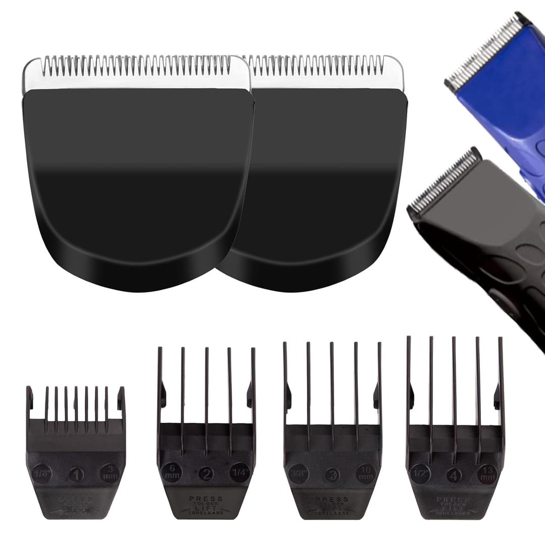 2 Pack Professional Peanut Clipper/Trimmer Snap On Replacement Blades #2068-300 - Compatible with Wahl Peanut Hair Clipper/Trimmer, Black