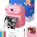 Kids Camera Instant Print: Gleeglee 1080P Instant Print Camera for Kids - Christmas Birthday Gifts for Girls Boys - Portable Toy for 3 4 5 6 7 8 9 10 Years Old, Pink Cat