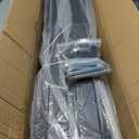 4ft (H/48in) Heavy Duty Fence Post - Serial Post for Outdoor Patio, Backyard and Garden Privacy Fence (2pack-Matte Black)