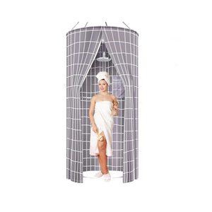 Round Shower Curtain, Hanging Shower Curtain 100x200 cm, Portable Shower Curtain Sets, Outdoor Shower Curtains for Outdoor Camping, Beach, Shower, Toilet