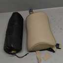 Car Neck Pillow Soft Memory Foam Leather Headrest for Driving Home Office Beige (Pack of 2)