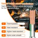 50FT 6/2 Metal Clad (MC) Cable with Ground, 6 Gauge Electric Wire with Aluminum Armor, Solid Bare Copper Conductors for Indoor Outdoor Underground Embedded Installation (6/2, 50 ft)