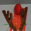 Car Reindeer Antlers & Nose Christmas Costume Auto Decoration, Rudolph Reindeer Jingle Bell Added to Holiday Spirit by Angooni (15.5 inch)