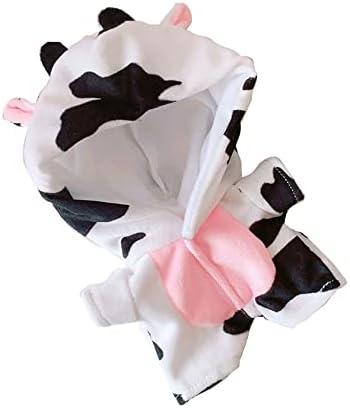 KILA MILA 20cm /8" Doll Plush Doll's Clothes Animal Garment Suit Pajamas Dolls Accessories (Cow)