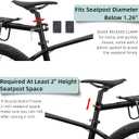 ROCKBROS Rear Bike Rack Bike Cargo Rack Adjustable Bicycle Luggage Carrier Rack Rear Quick Release Mountain Bike Pannier Rack with Elastic Band and Reflector, Most 165 lbs Capacity