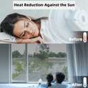 8 x Window Film 17.5" x 118.1" Window Film for Ultimate Privacy and Sun Blocking Room Darkening Tinted Film Removable Static Cling Black Film for Home, Garages and RVs