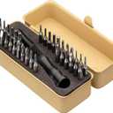 KESI Tool Torx Bit Set 35-Piece, 2 In-1 Bits Ratchet, Flex Locking Head Design with 34-piece Precision S2 Bits Magnetic Bit Holder and Compact Paint Metal Case, Multi-function