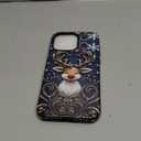 Generic Case Compatible with iPhone 15 Pro Max,Scratch Resistant Hybrid 2-Layer Hard Shell Bright Phone Case,Christmas Snowflake Reindeer Lovely