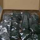 Syhood 12 Pcs Farmhouse Crochet Christmas Ornaments 4 Styles 3.15" Handmade Vintage Rustic Crochet Knitted Christmas Ball Ornaments for Xmas Tree Party Decoration Supplies (Dark Green)