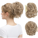 Claw Clip Short Ponytail Messy Bun Hair Piece Bendable Hair Branch Extensions Fluffy Wavy Curly Synthetic Versatile Ash Grey Hairpieces