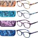 EYEGUARD Reading Glasses 4 Pack Quality Fashion colorful Readers for women (C1 Normal Reading Lens)