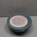 COOK WITH COLOR Mixing Bowls with Lids - 11 Piece Plastic Nesting Bowls Set includes 5 Prep Bowls and 5 Lids, Non Slip Bottom and Embossed Design - Microwave Safe (Teal)