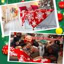 Christmas Snowflakes Throw Blanket Gift Winter Snowflakes Red Fleece Soft Warm Christmas Throw Blanket with Tassels 50x60 Inch for Xmas Holiday Bed Sofa Home Couch Decoration